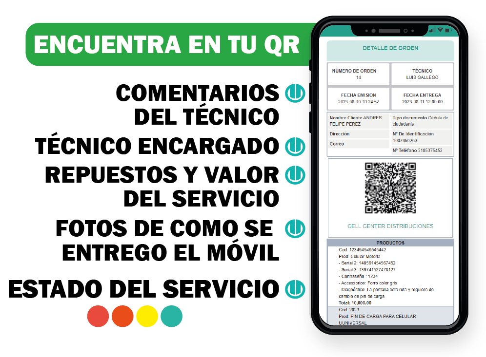 qr servicio tecnico celulares