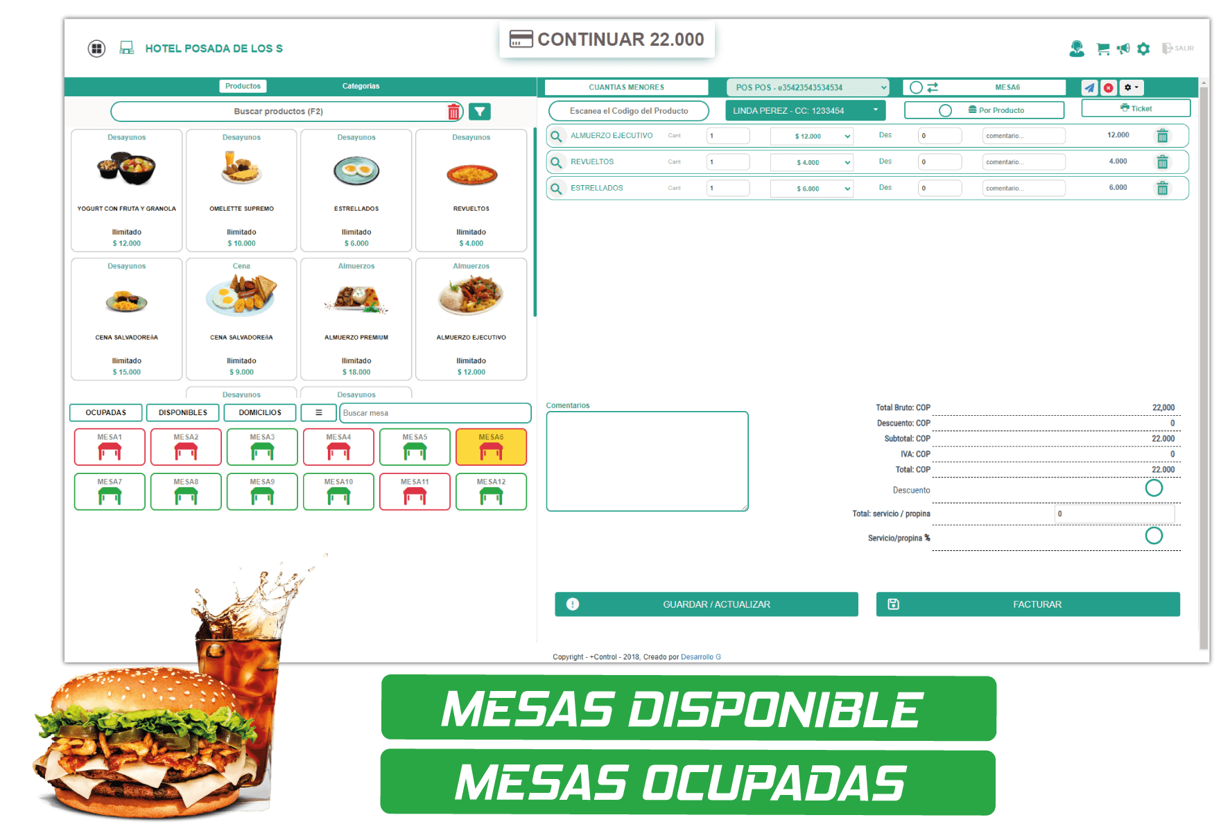 facturacion para restaurante